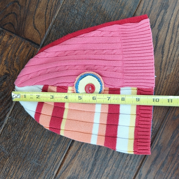 Artist-Made Upcycled Recycled Colorful Sweater Beanie Hat - Picture 9 of 10